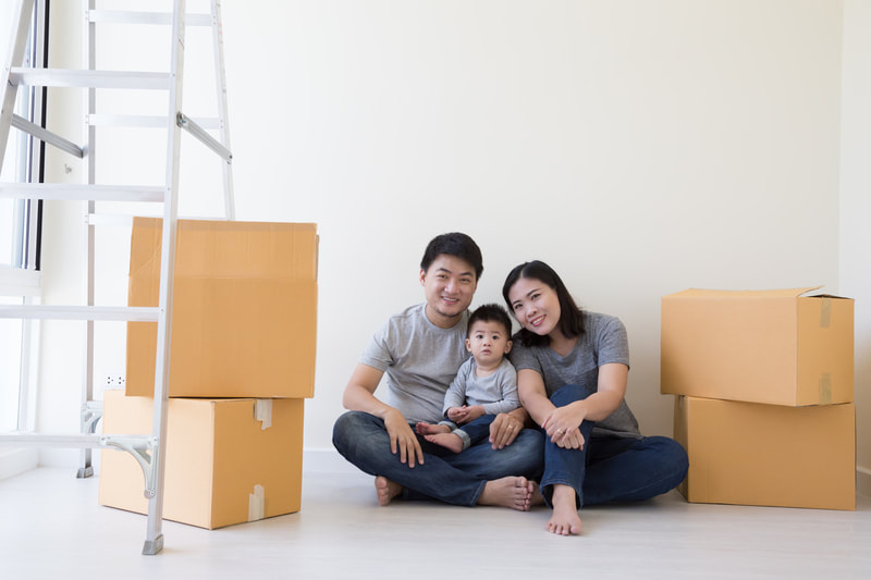 Asian family bought a house